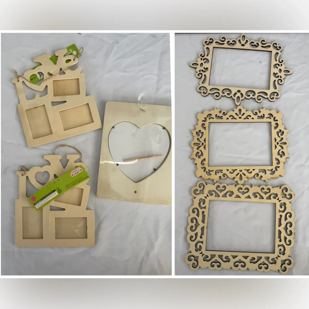 Arts and craft wooden Decorative Photo Frame Set